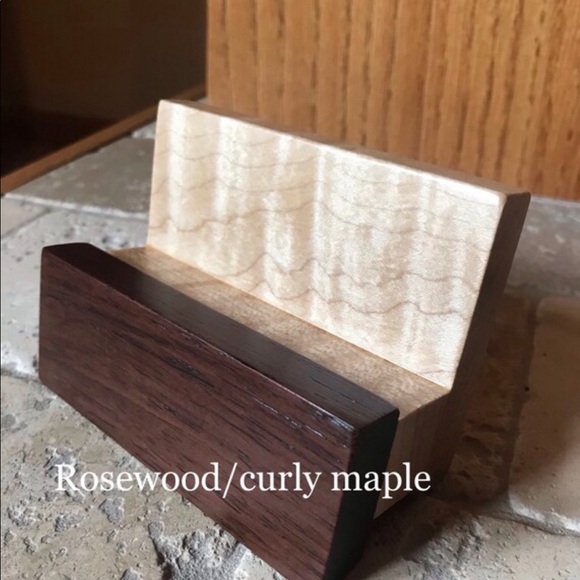 Hand crafted wooden biz card holder - Picture 4 of 10